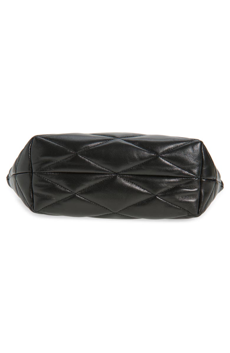 Saint Laurent Large Quilted Cosmetics Pouch, Alternate, color, Noir