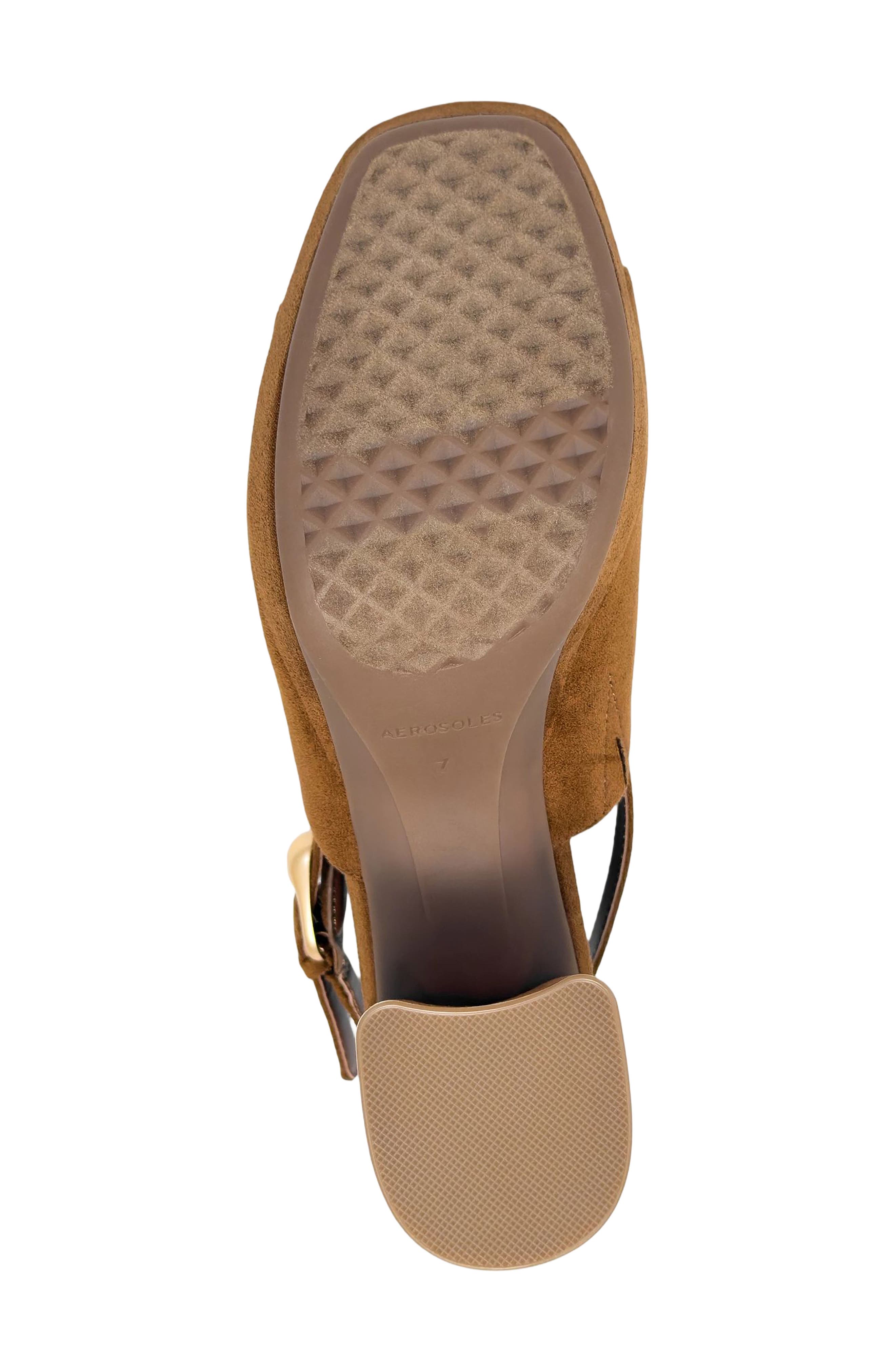 Pearl Faux Suede Sandal, Alternate, color, TOBACCO