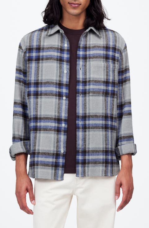 Easy Brushed Flannel Button-Up Shirt