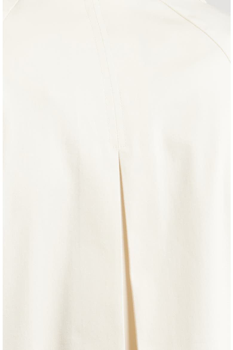 Short Double Breasted Cotton Blend Trench Coat, Alternate, color, WHITE DOVE