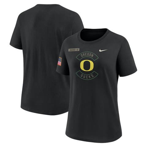 Women's Nike Black Oregon Ducks 2025 Military Appreciation Dri-FIT T-Shirt