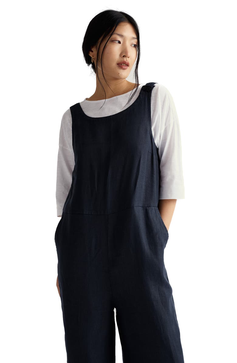 Seasalt Cornwall Salt Air Wide Leg Linen Jumpsuit, Alternate, color, 