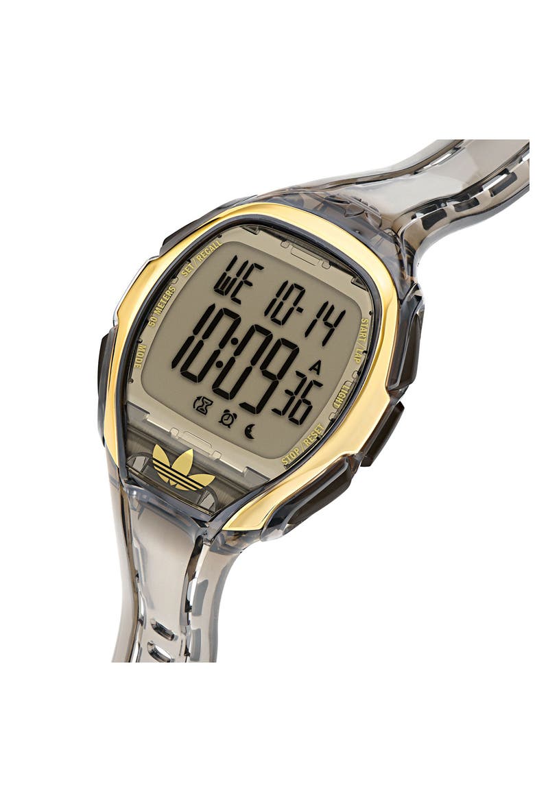 AO Fashion Chronograph Silicone Strap Watch, 45mm, Alternate, color, BLACK