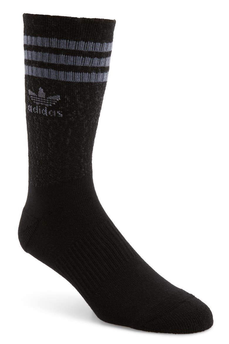 Roller Crew Socks, Main, color, BLACK/ ONYX/ NIGHT GREY