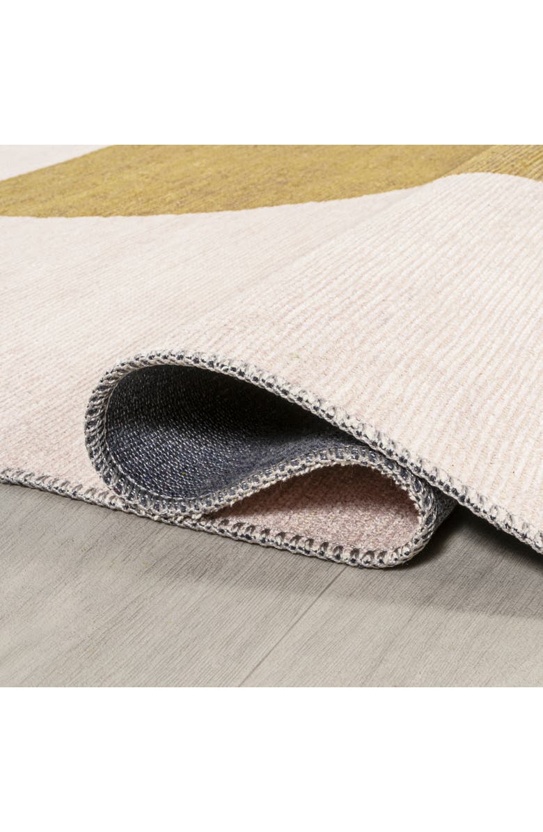 JONATHAN Y Luola Minimalist Geometric Machine-Washable Area Rug, Alternate, color, Cream/Moss