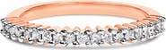 Haus of Brilliance 10K Rose Gold Plated Sterling Silver 1/3 ctw Diamond Band Ring
