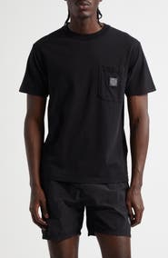 Stone Island Compass Logo Patch Organic Cotton Pocket T-Shirt