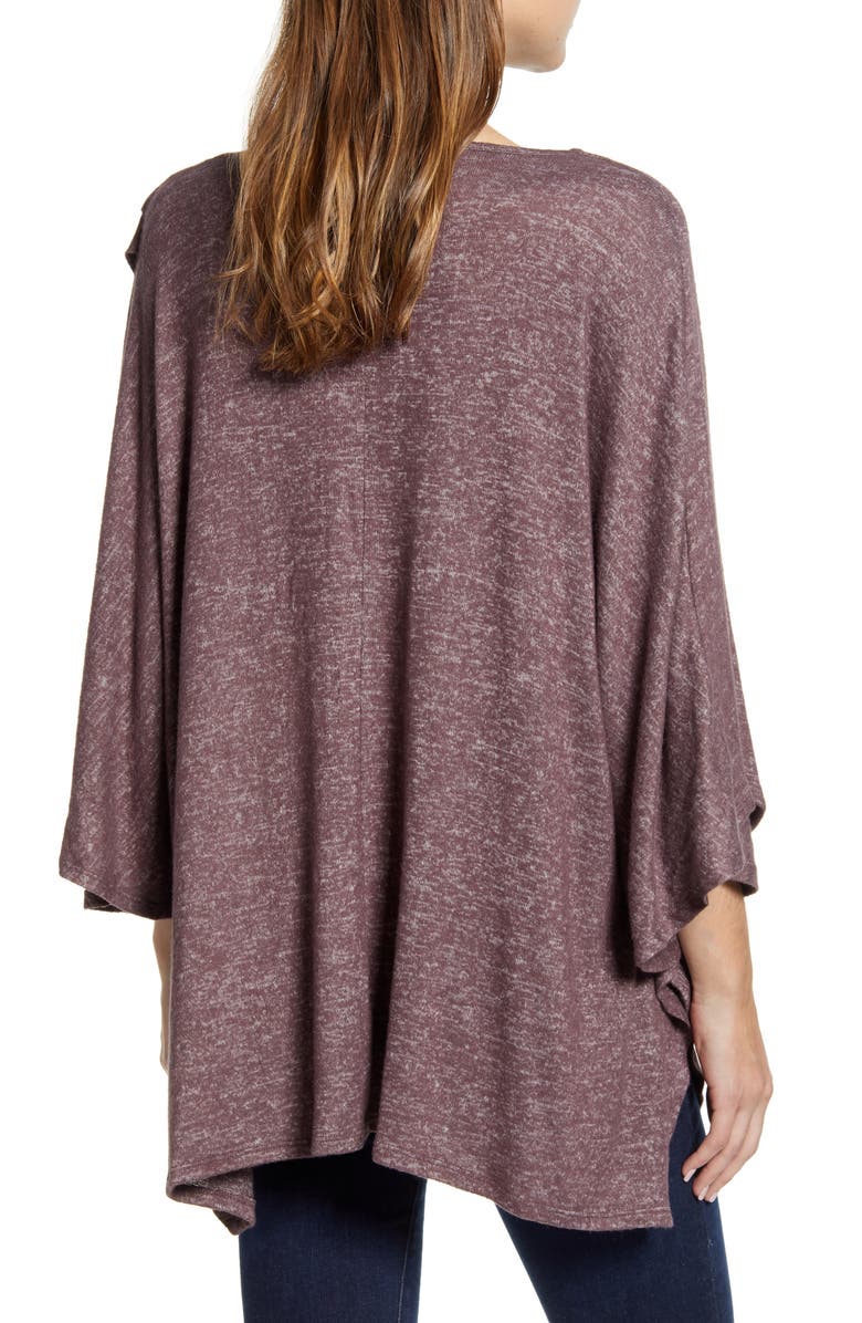 Bobeau Cozy Poncho Top, Alternate, color,