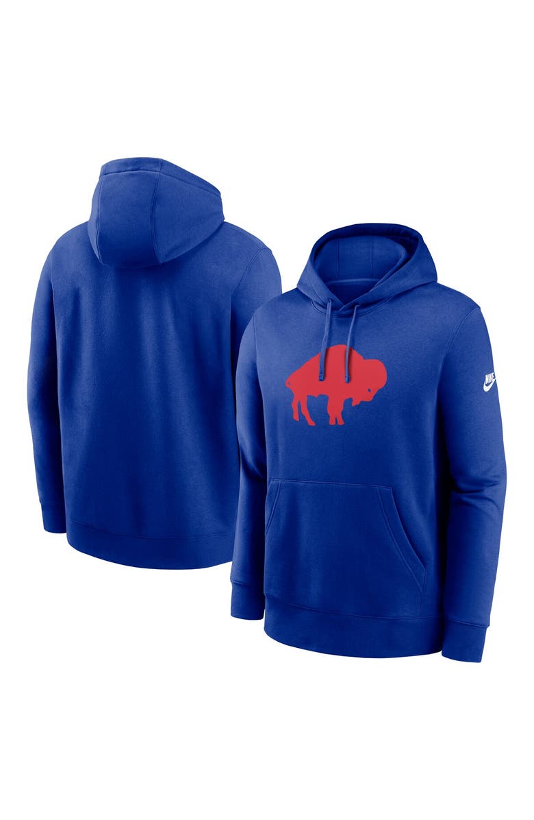 Nike Men's Nike Royal Buffalo Bills Rewind Club Logo Pullover Hoodie, Main, color, 