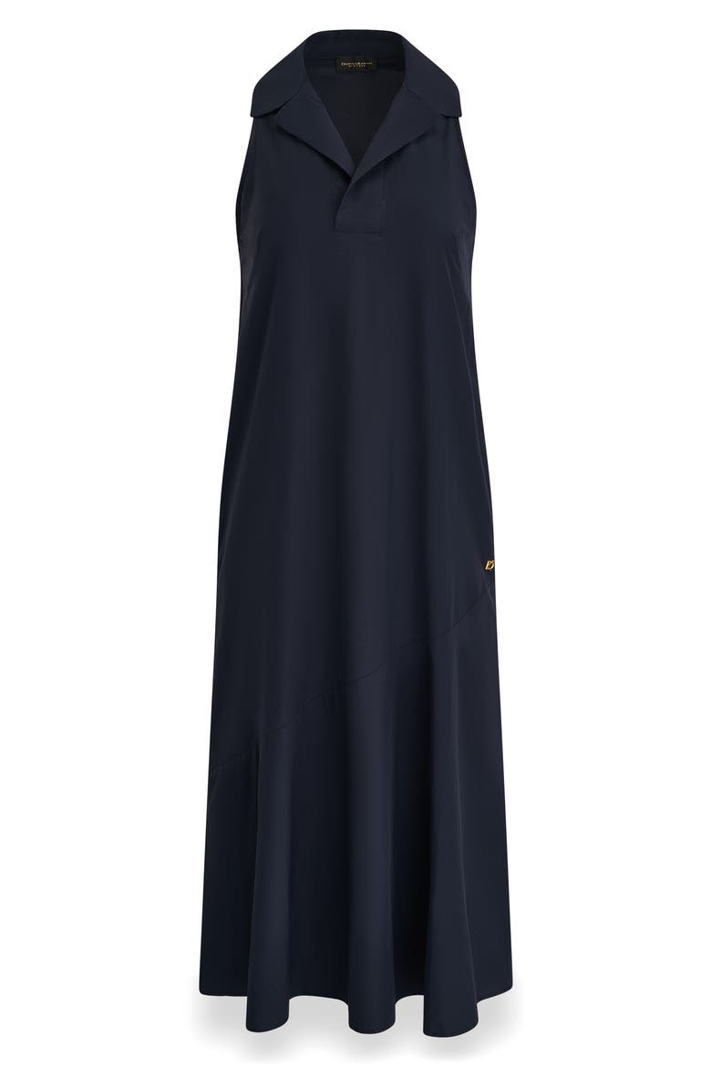 Crushed Cotton Blend Midi Dress, Alternate, color, NIGHTFALL