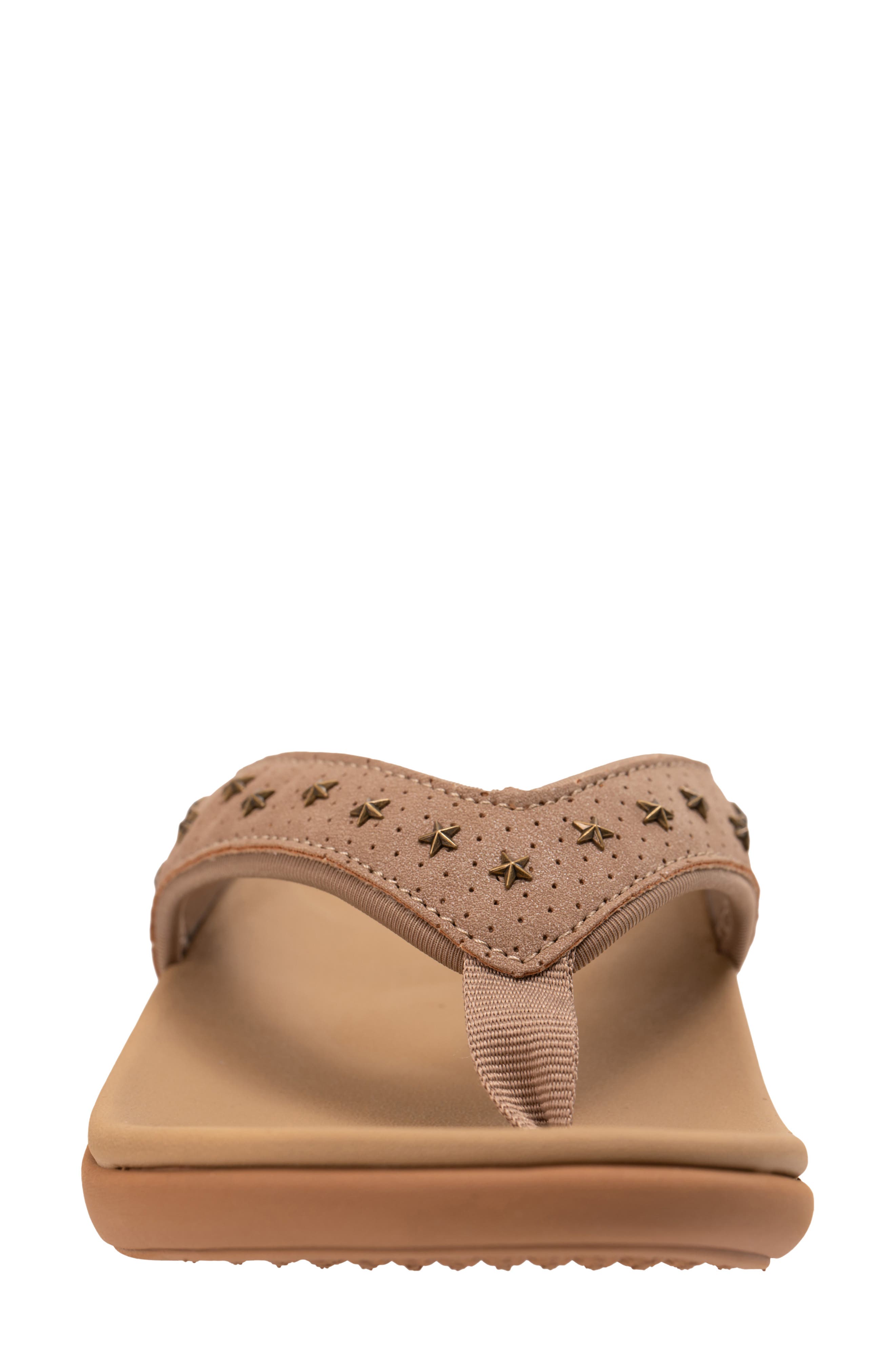 Yumi Star Flip Flop, Alternate, color, FOSSIL