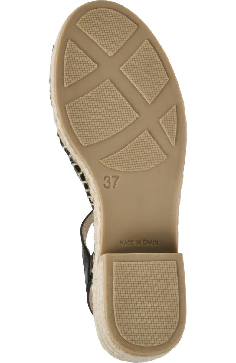 André Assous Calista Espadrille Ankle Strap Platform Sandal, Alternate, color, Black