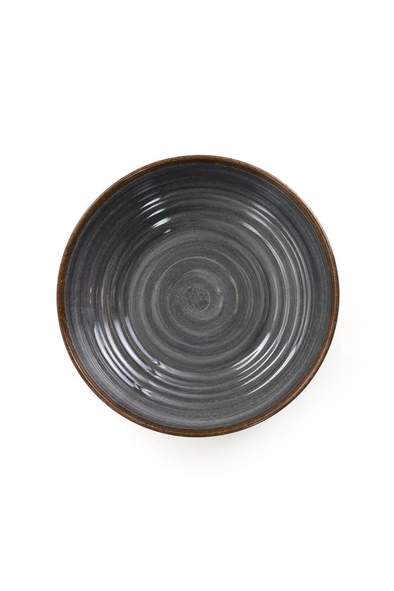 Stone Oak 12 Piece Lightweight Melamine Dinnerware Set, Alternate, color, Black