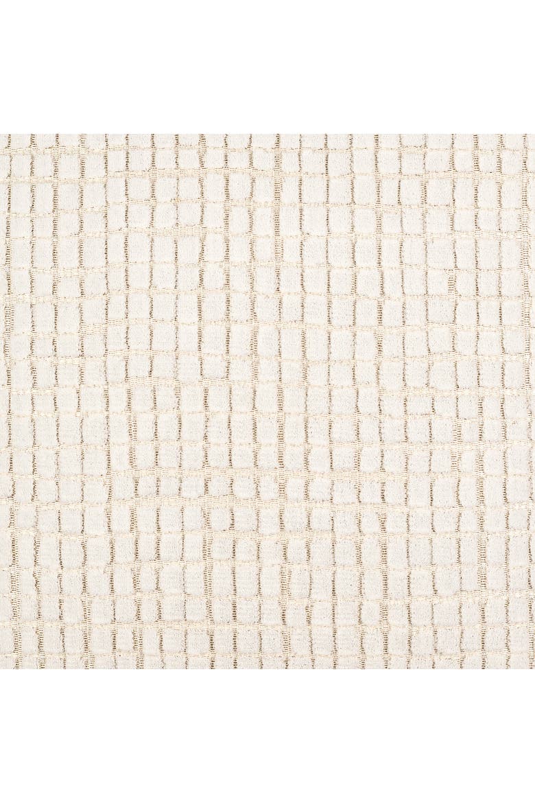 Scala Crema Croc-inspired Cut Velvet Chenille Indoor & Outdoor Woven Accent Pillow & Insert, Alternate, color, Crema
