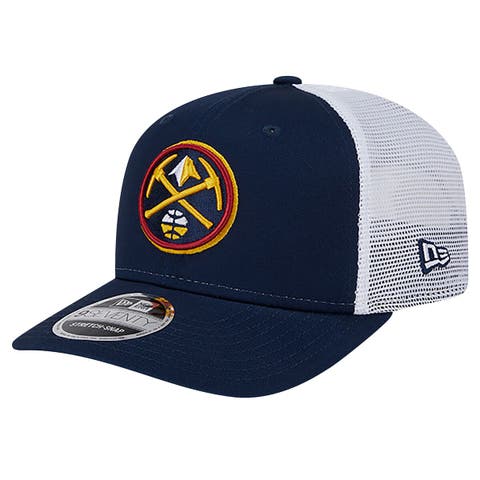 Men's New Era Navy/White Denver Nuggets Trucker 9SEVENTY COOLERA Stretch-Snap Hat