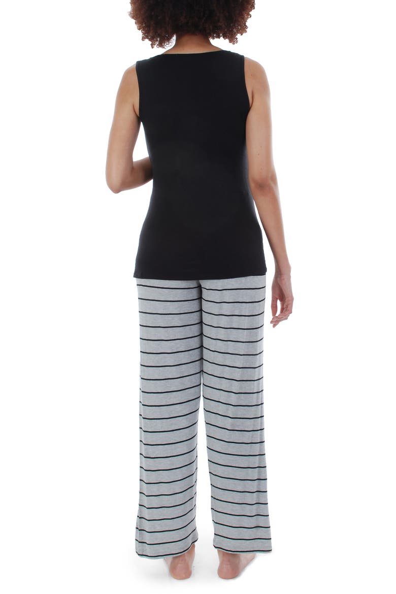 Analise During & After 5-Piece Maternity/Nursing Sleep Set, Alternate, color, HEATHER GREY