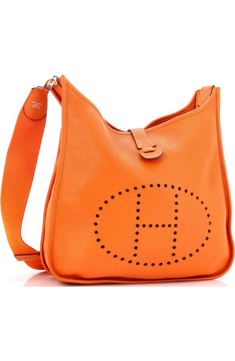 Pre-Owned Hermes Evelyne Bag Gen III Clemence PM, Alternate, color, Orange H