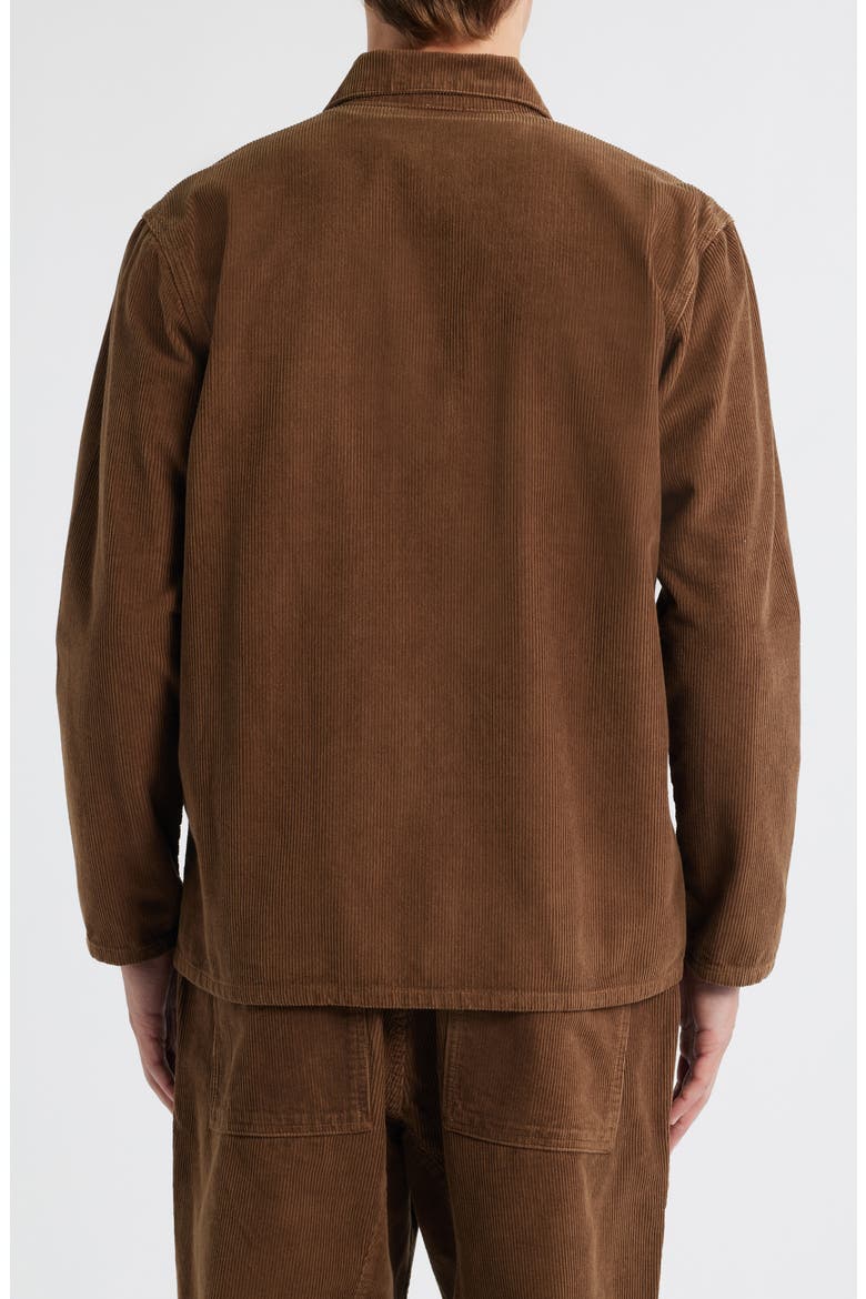 Organic Cotton Corduroy Button-Up Chore Coat, Alternate, color, BARK