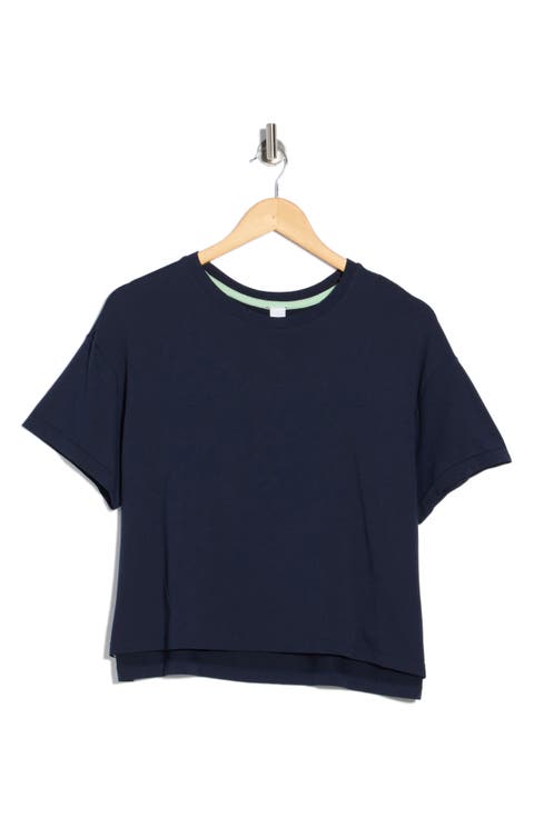 Seamless Echo High-Low Crop T-Shirt