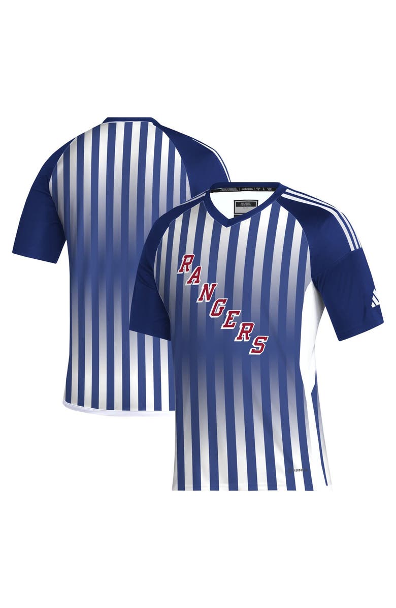 adidas Men's adidas Blue New York Rangers AEROREADY Raglan Soccer Top, Main, color, 