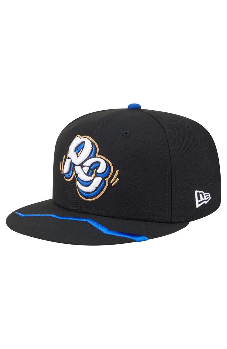 New Era Men's New Era Black Rancho Cucamonga Quakes Authentic Collection 59FIFTY Fitted Hat, Main, color, Black