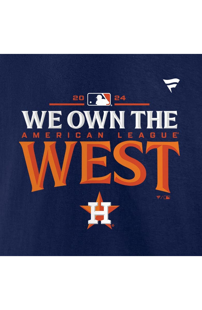 FANATICS Youth Fanatics  Navy Houston Astros 2024 AL West Division Champions Locker Room T-Shirt, Alternate, color, 