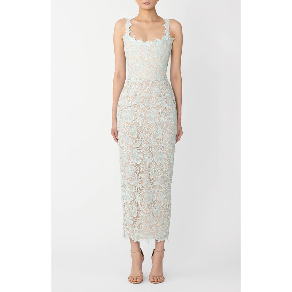 SAU LEE Coraline Floral Lace Cocktail Dress in Seafoam  product