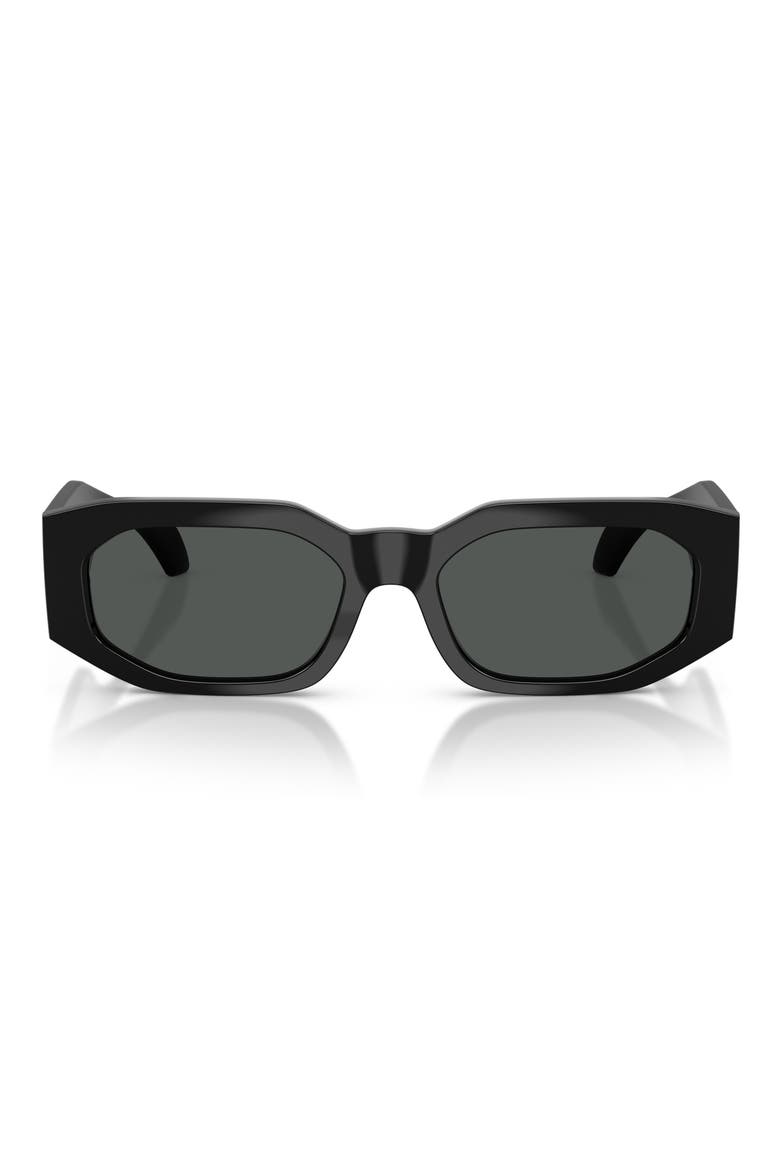 55mm Irregular Sunglasses, Main, color, BLACK / DARK GREY