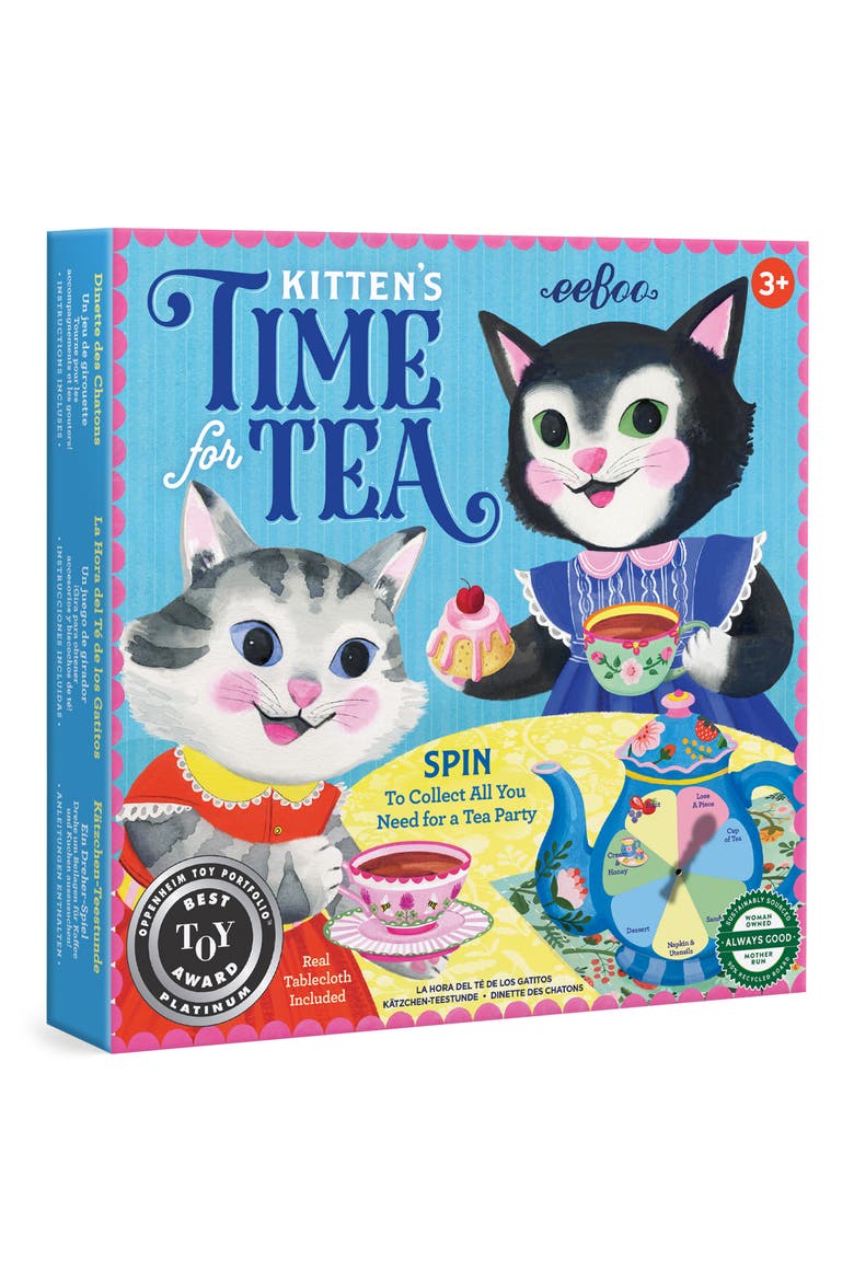 Kids' Kitten's Time for Tea Spinner Game, Main, color, MULTI
