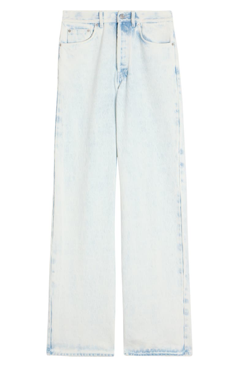 Dries Van Noten Extreme Bleach High Waist Straight Leg Jeans, Alternate, color, Pale Blue