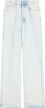 Dries Van Noten Extreme Bleach High Waist Straight Leg Jeans
