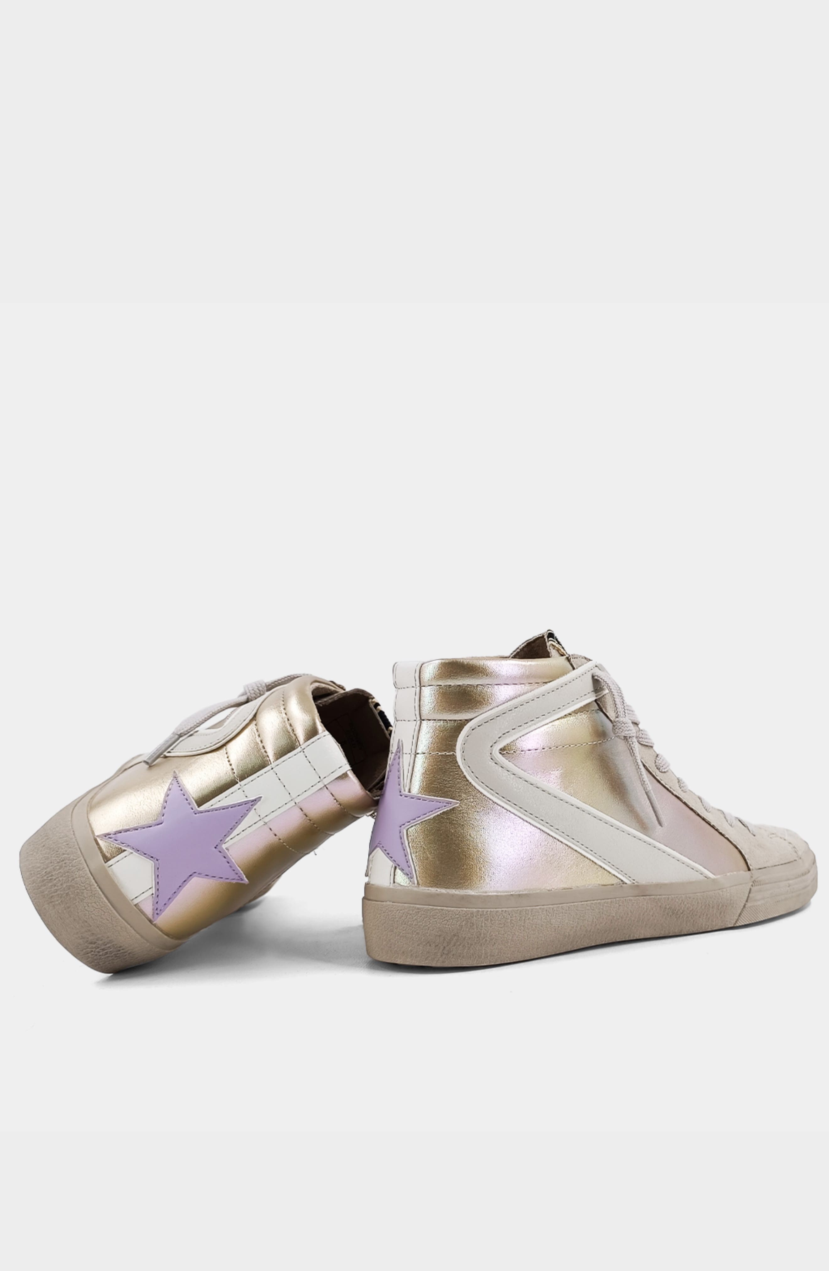 SHUSHOP Rooney High-Top Sneaker, Alternate, color, Gold
