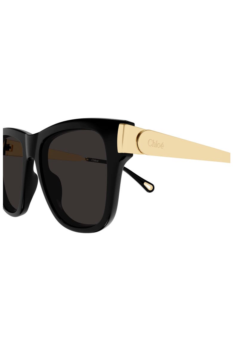 53mm Cat Eye Sunglasses, Alternate, color, BLACK