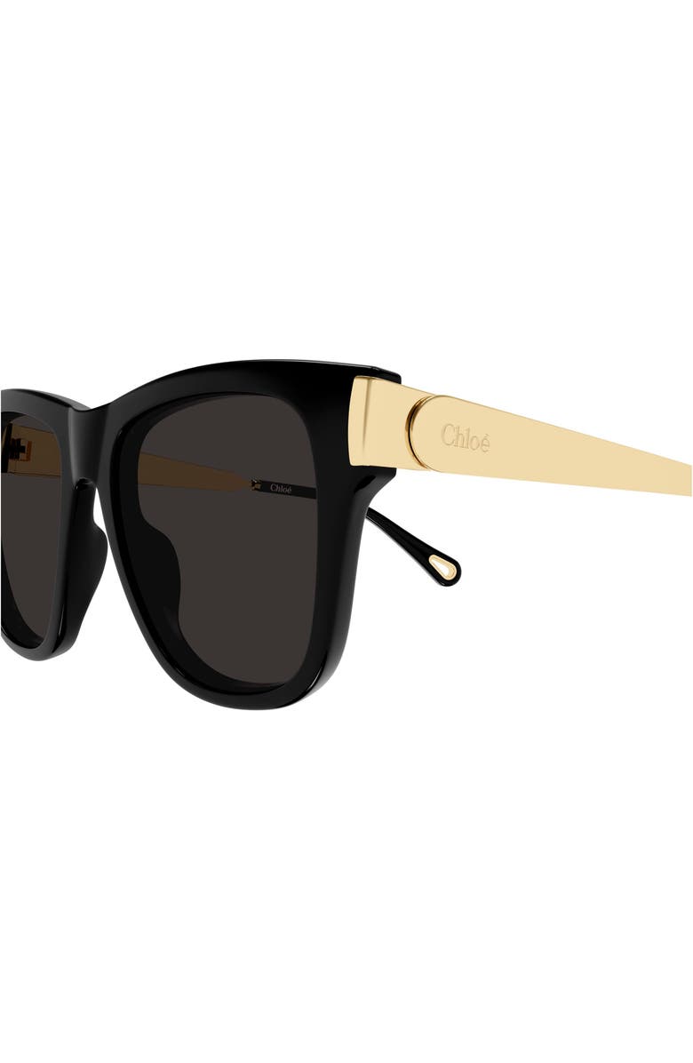 Chloé 53mm Cat Eye Sunglasses, Alternate, color, Black