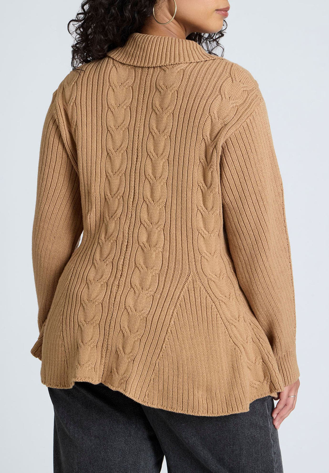 Peplum Zipper Sweater - image 2