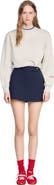 SANDRO Striped wool skort