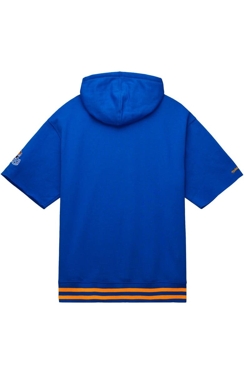 Mitchell & Ness Men's Mitchell & Ness Royal Los Angeles Rams Pre-Game Short Sleeve Pullover Hoodie, Alternate, color, Royal