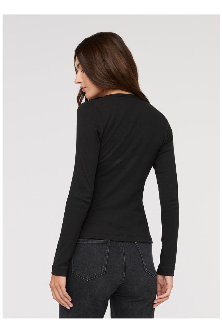 Ribbed Pima Fitted Button Down, Alternate, color, Black