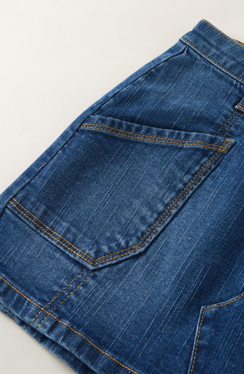 Treasure & Bond Kids' Denim Miniskirt, Alternate, color, Mid Indigo Wash