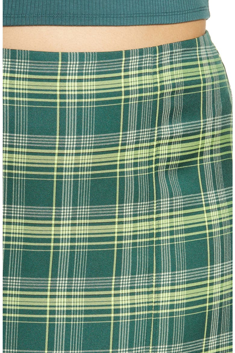 Plaid Miniskirt, Alternate, color, GREEN VERONIKA PLAID