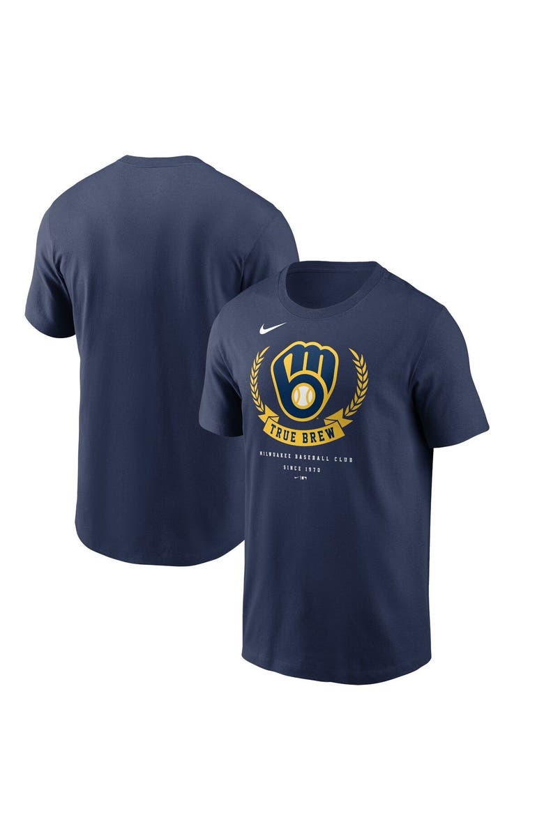 Nike Men's Nike Navy Milwaukee Brewers True Brew Hometown T-Shirt, Main, color, Navy