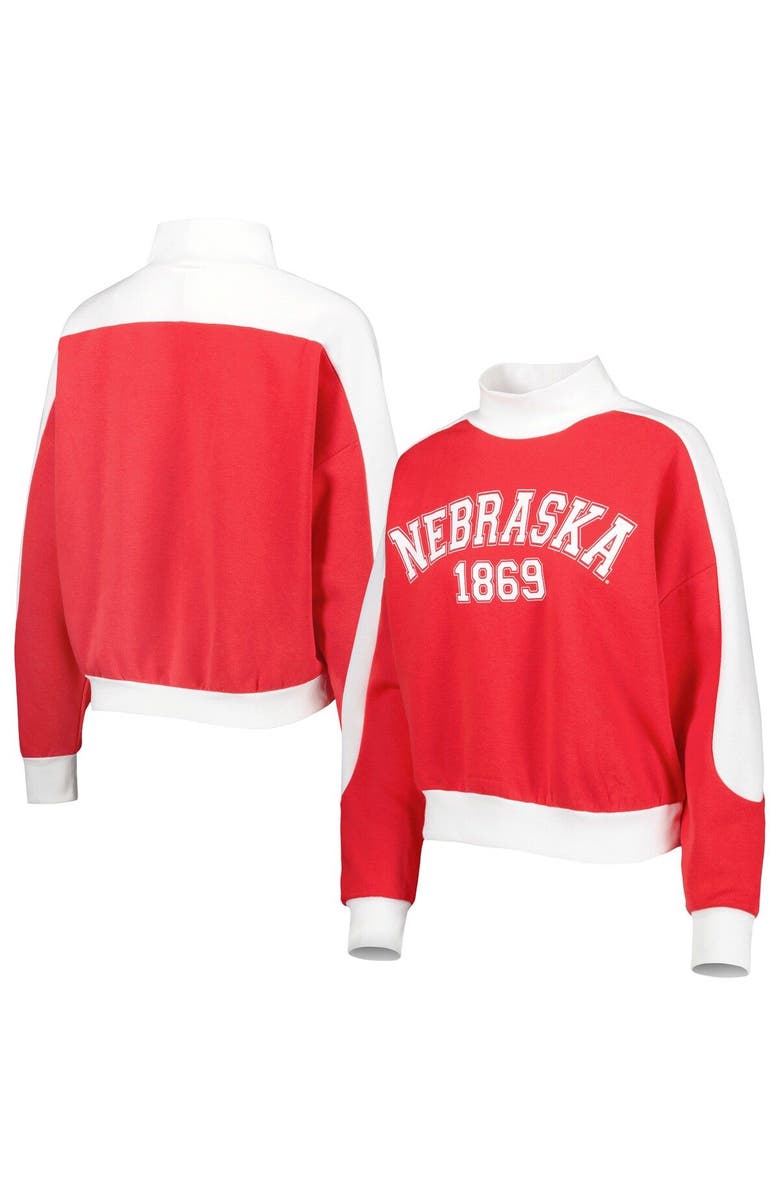 GAMEDAY COUTURE Women's Gameday Couture Crimson Nebraska Huskers Make it a Mock Sporty Pullover Sweatshirt, Main, color, 