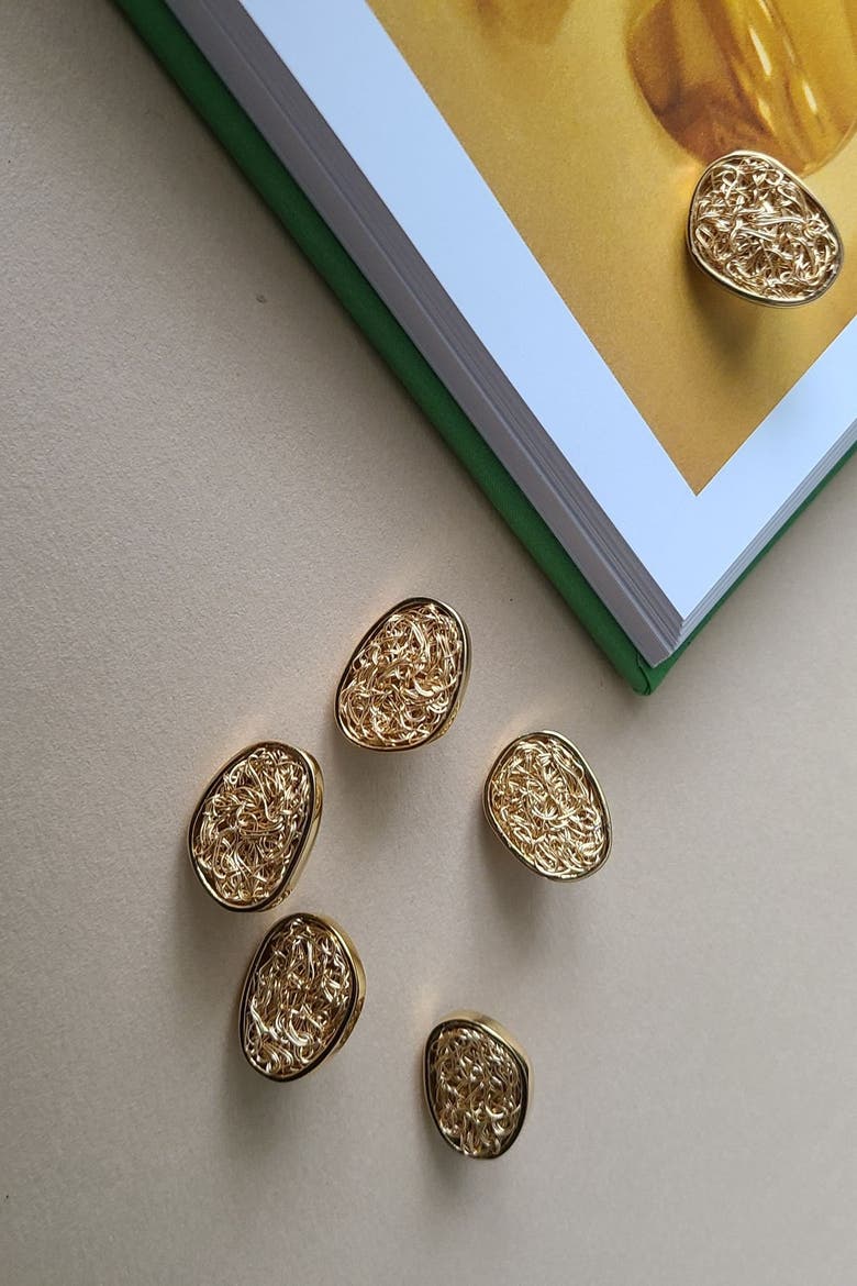 Vida Stud Earrings, Alternate, color, Gold
