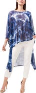 Chaus Tie Dye Elbow Sleeve Stretch High-Low Tunic