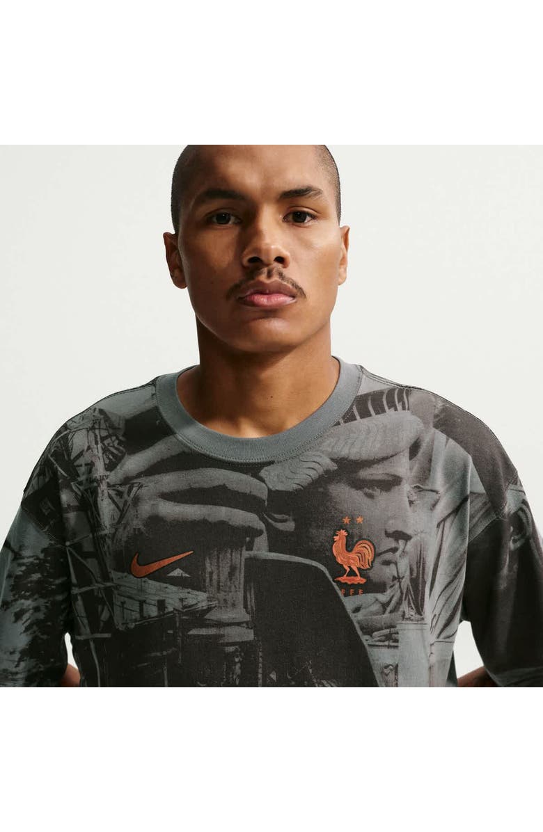 Nike Men's Nike Gray France National Team Allover Print T-Shirt, Alternate, color, Gray