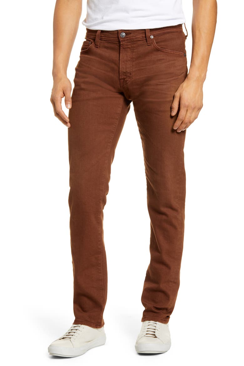 Tellis Slim Fit Jeans, Main, color, 7 YEARS SULFUR DUSTY AUBURN