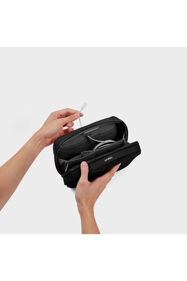 2-in-1 Tech Accessory Pouch, Alternate, color, Black