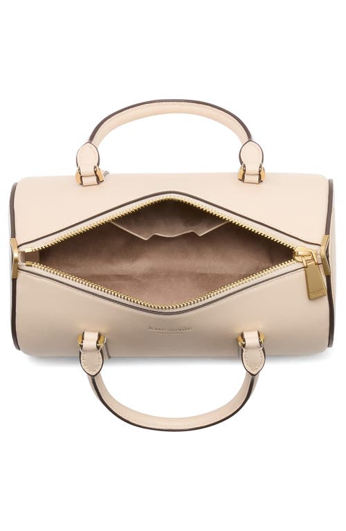 Kate Spade New York Spade Icon Fine Grain Leather Barrel Bag In Milk Glass