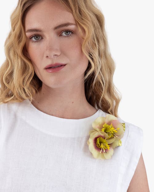 Helena Simon The Hellebore Floral Brooch In Multi
