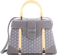 Pre-Owned Goyard Saigon Top Handle Bag Coated Canvas with Leather MM